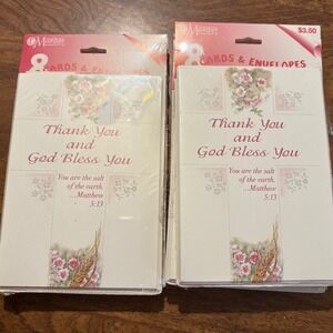 56 Religious Thank You Cards Matthew 5:13‎ Floral Cross Baptism Fist Communion